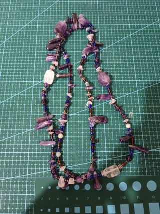 Collar largo  piedras multicolor