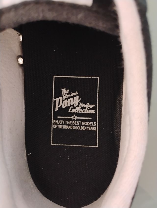 Zapatillas Pony - Negras y Blancas