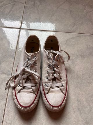 Converse bianche basse