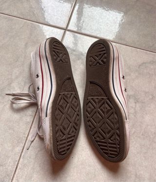 Converse bianche basse