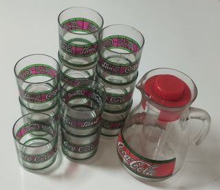 Set Coca Cola: Caraffa e 11 bicchieri