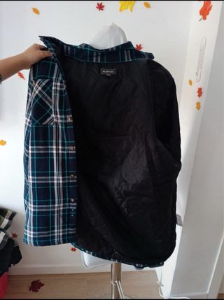 Camisa cuadros manga larga - Azul, Verde