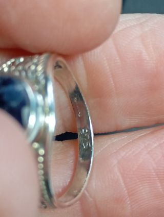 Anillo plata ley zafiro 
