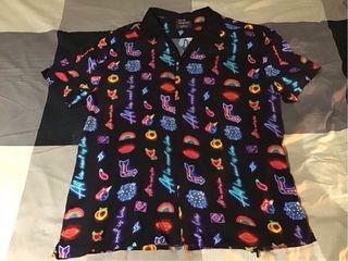 Camisa Primark negra estampada - Talla L