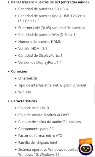Placa base MSI H610M-G DDR5