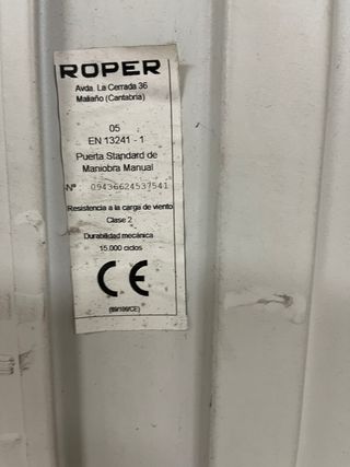 Porton metalico  roper