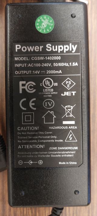 Cargador 14V 2000mA CGSW-1402000