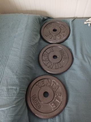 3 Pesas Tentable 5kg - Impecables