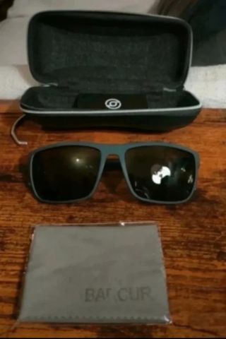 Gafas Sol Barcur Polarizadas Negras Rojo +Estuche