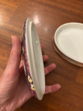 Scatola portagioie ceramica fiori