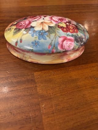 Scatola portagioie ceramica fiori