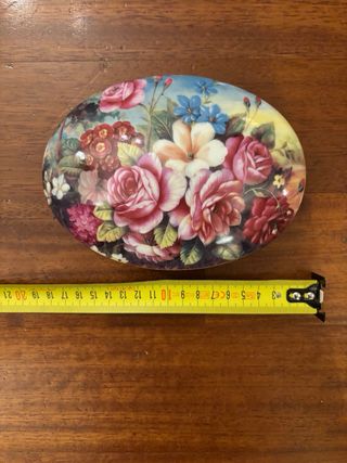 Scatola portagioie ceramica fiori