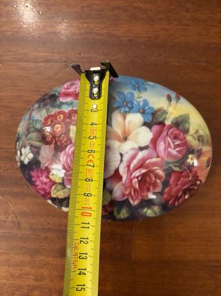 Scatola portagioie ceramica fiori