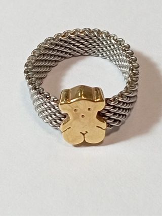 Anillo Tous oro y acero