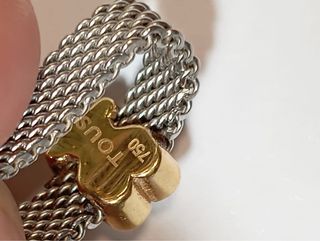 Anillo Tous oro y acero