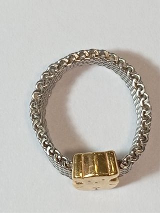 Anillo Tous oro y acero