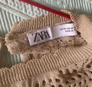Top beige Zara - Talla M