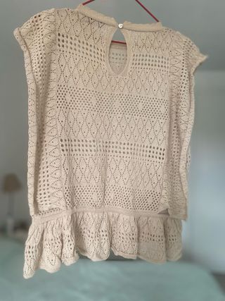 Top beige Zara - Talla M