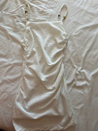 Vestido blanco ibicenco corto