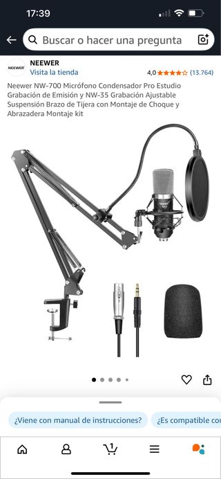 Micrófono Neewer NW-700 nuevo con factura 