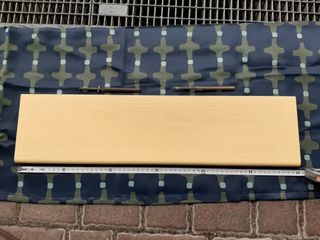 Mensola legno beige - staffe metallo