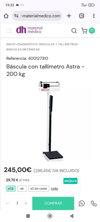 Báscula romana GIMA profesional 
