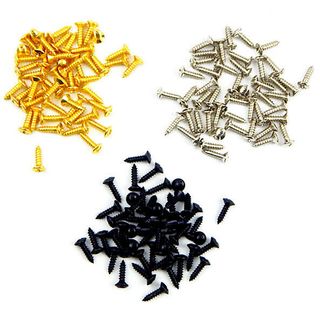 Tornillos guitarra 24uds. dorados, negros, plata