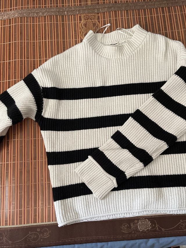 Jersey rayas Pull&Bear blanco-negro