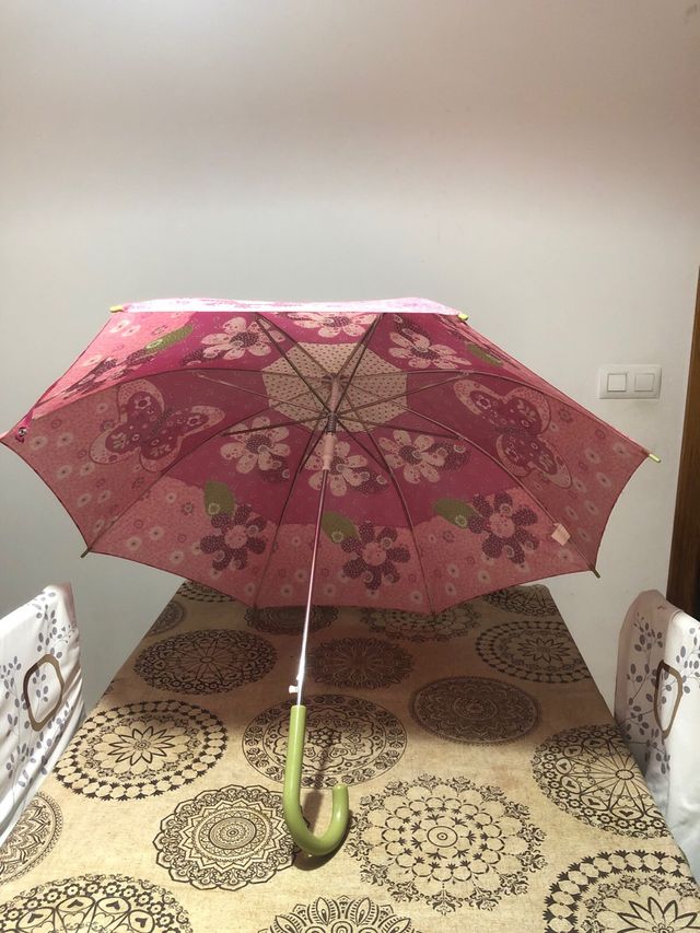 Paraguas niña rosa-verde