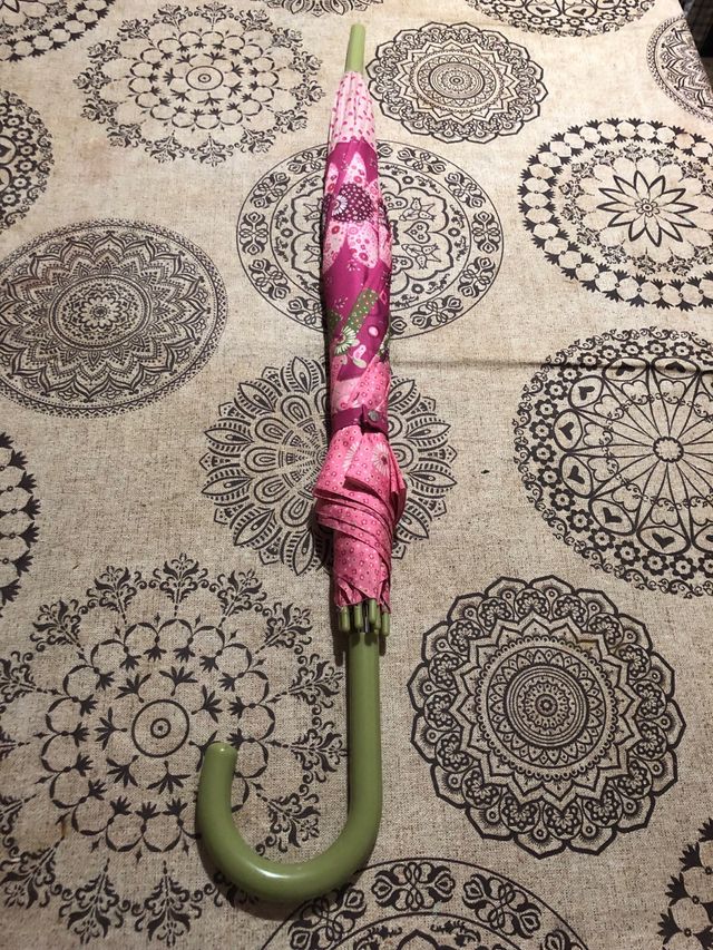 Paraguas niña rosa-verde