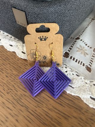 Pendientes 3D: varios colores