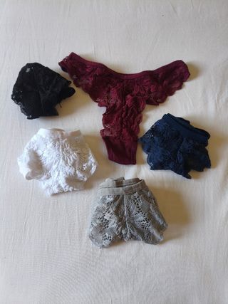 5 tangas encaje 