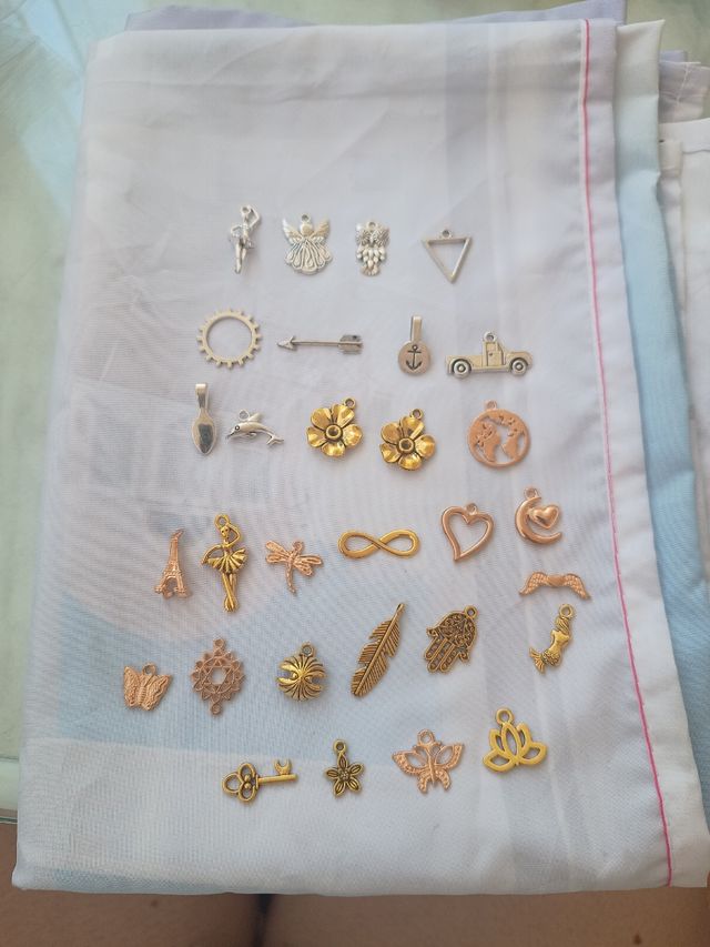 Pack 29 colgantes metal alineado metalizado (nuevo