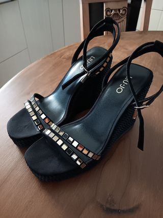 Sandali Liu Jo neri con zeppa