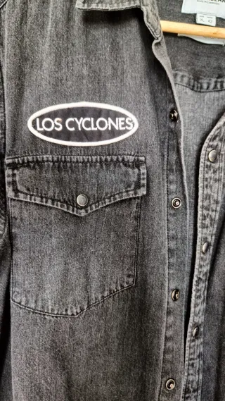 Camisa vaquera negra Pull&Bear XL