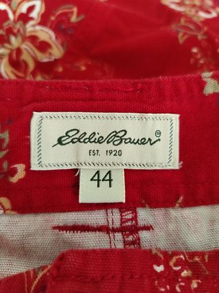 Gonna lunga rossa fiori Eddie Bauer XXL