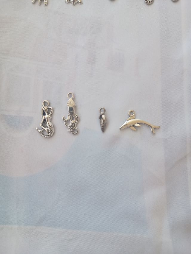 Pack 16 colgantes marinos metal alineado (nuevos)