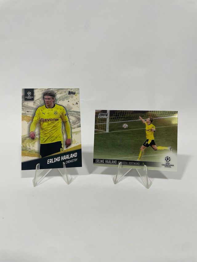 Haaland Topps Chemistry y Stadium Chrome 2021