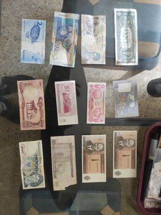 Billetes varios países