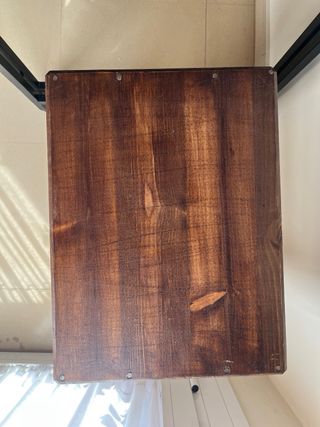 Mesita noche madera maciza artesanal a medida