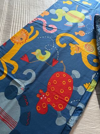 Funda Nórdica y Funda de Almohada Animales Azul 