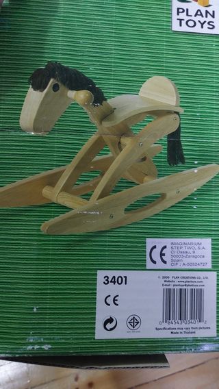 Caballito mecedora madera