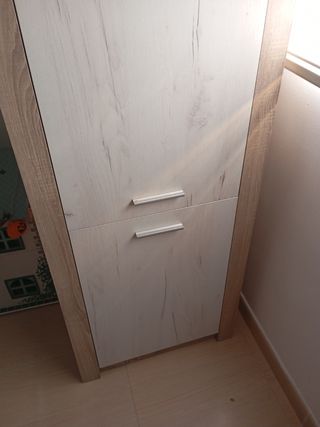 Mueble alto madera - Beige/Marrón