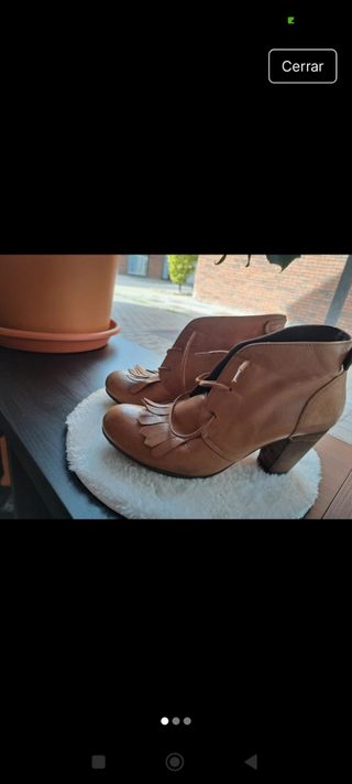 Botines piel marrón