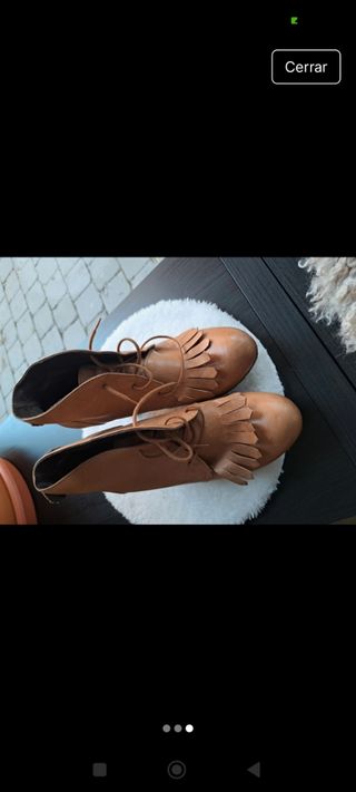 Botines piel marrón