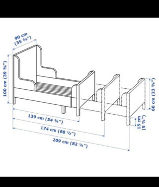 Cama infantil extensible 90x140cm