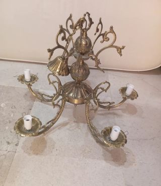 Lampara techo de bronce