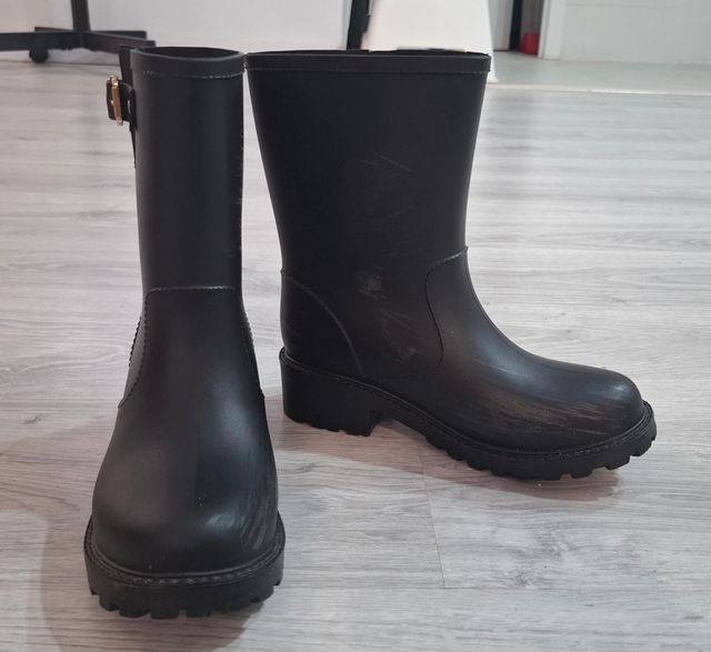 Botas lluvia negras - talla 37