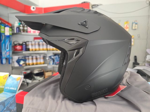 Casco moto Rush nero opaco