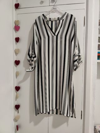 Vestido rayas blanco-negro
